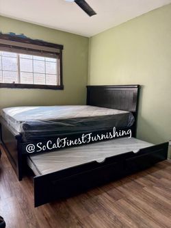 Queen Bed With Trundle And Mattress