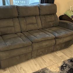 Power Recliner Couch  And One Power Recliner