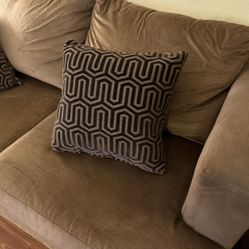 Brown Sofa And Love Seat
