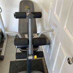 Weight Bench, Preacher Curl, Leg Extension Set