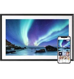 15.6'' Digital Picture Frame with 1920x1080 IPS Touch Screen, Smart Digital Photo Frame with 32GB Storage, Easy Setup to Share Photos/Videos via Free 