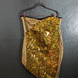 Broken Glass Strapless Sequence Costume Dress $15 Adult Size L New