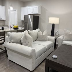 COUCHES & COFFEE TABLE $900