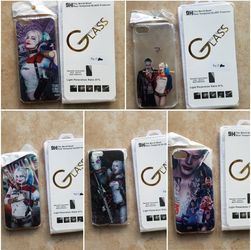 iPhone 7 suicide squad case and tempered glass new