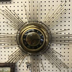 Mid century Starburst Clock