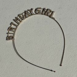 Sparkly Gold Rhinestone Birthday Girl Party Headband