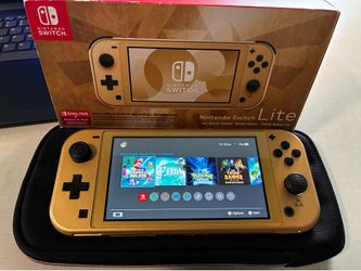 Chipped Custom Nintendo Switch Lite Hyrule Edition Gengar 512gb SD Card