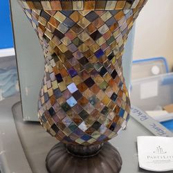 Partylite MOSAIC GLASS HURRICANE VASE
