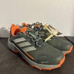 Adidas Terrex Skychaser AX5 GORE-TEX Hiking Shoes Mens US 8 Grey Orange JS4608