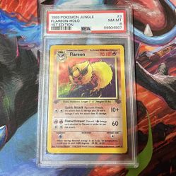 1999 Pokemon Jungle 1st Edition Flareon Holo #3 - PSA 8