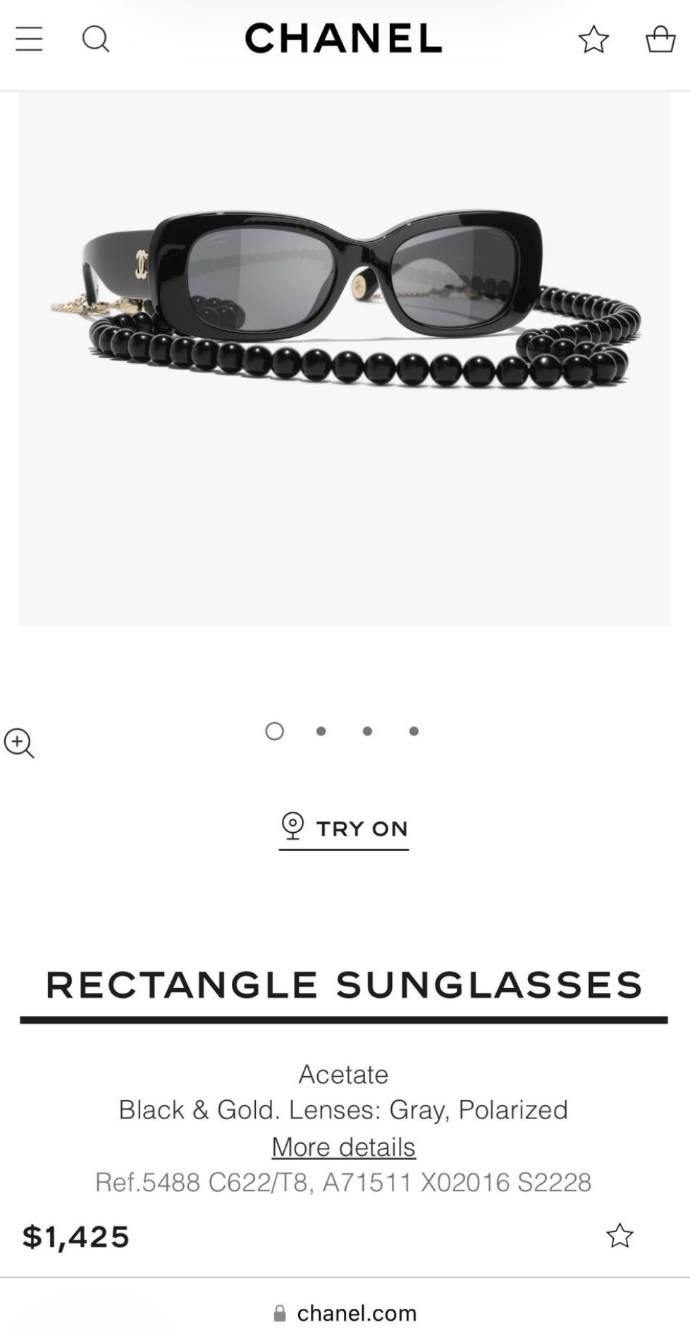 CHANEL 5488 Rectangle Sunglasses