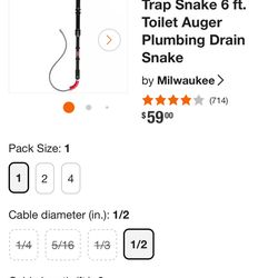 Milwaukee trap snake used 6ft