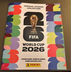 12 World Cup 2026 Panini Sticker Albums w 1 soccer card each