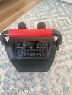 Portable Bluetooth Karaoke Speaker with 2 Wireless Microphones