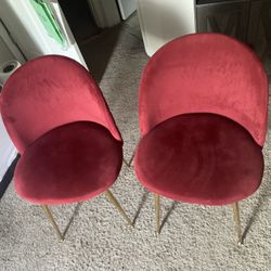 Red Velvet Chairs
