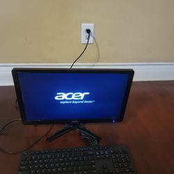 Acer G206hql 19.5 Wide-screen LED Backlit LCD Monitor With Keyboard 