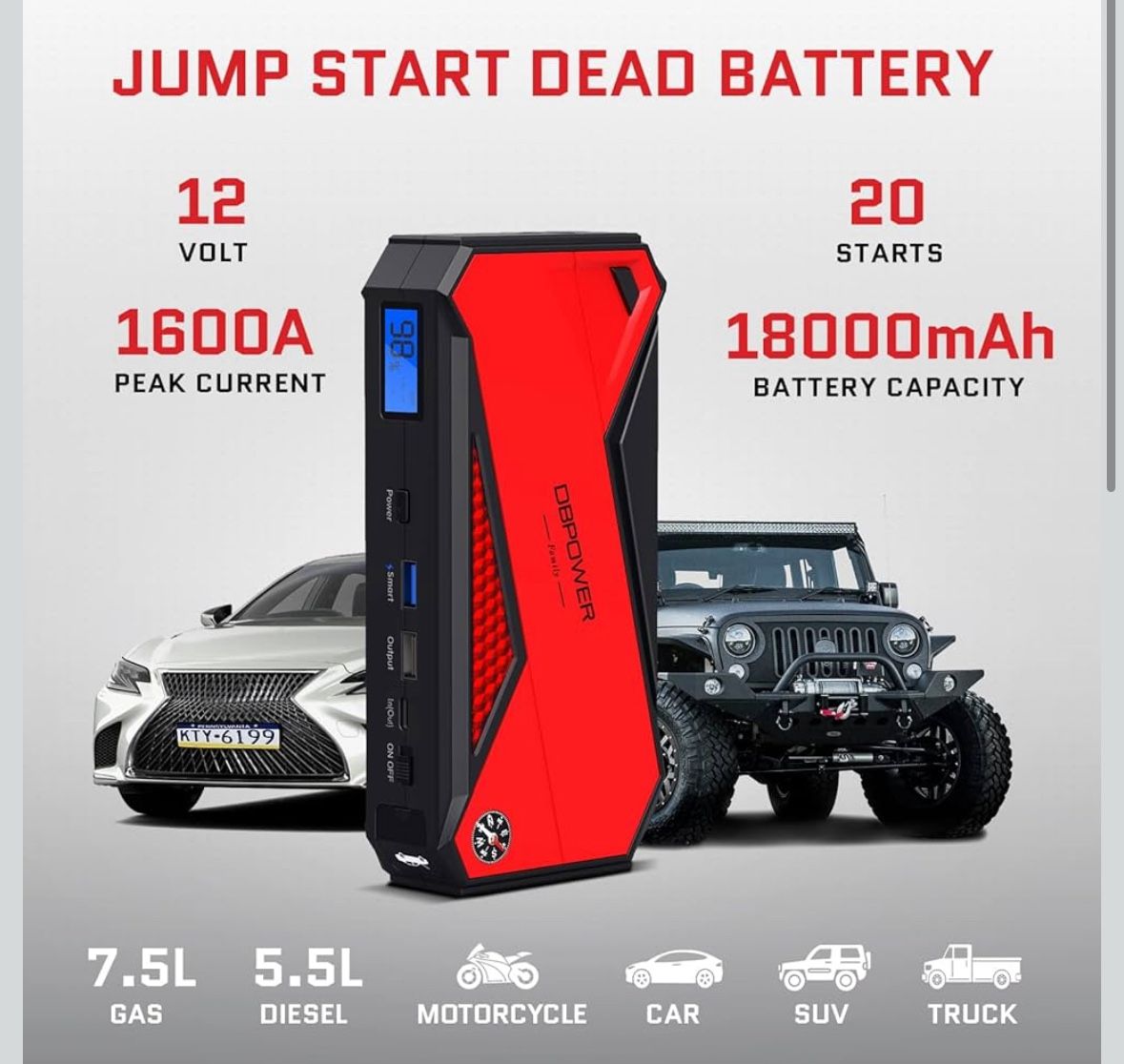 Portable Jumpstarter For Car
