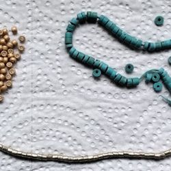 Turqoise, Seed Beads And Metal Fair Trade Beads