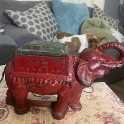 Cast Iron Elephant Cigarette Dispenser