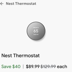 Google nest thermostat - charcoal 