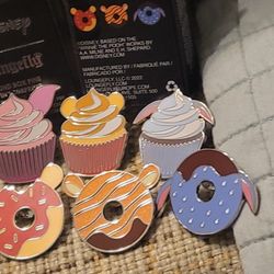 Disney Winnie The Pooh COMPLETE SET Sweet Treats Enamel Metal Pin Blind Box Combo Set 