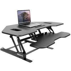MOUNT-IT! CORNER STANDING DESK CONVERTER | HEIGHT
