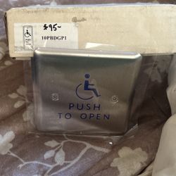 Handicap push plate