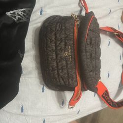 Brown With Orange Lining Michael Kors Crossbody Purse 