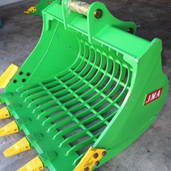 Skeleton Bucket with Teeth and Side Cutters 48" inches for Excavator Hyundai R160LC  or Similar Machine