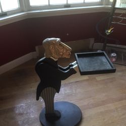 Heavy Wood English Butler Decoration