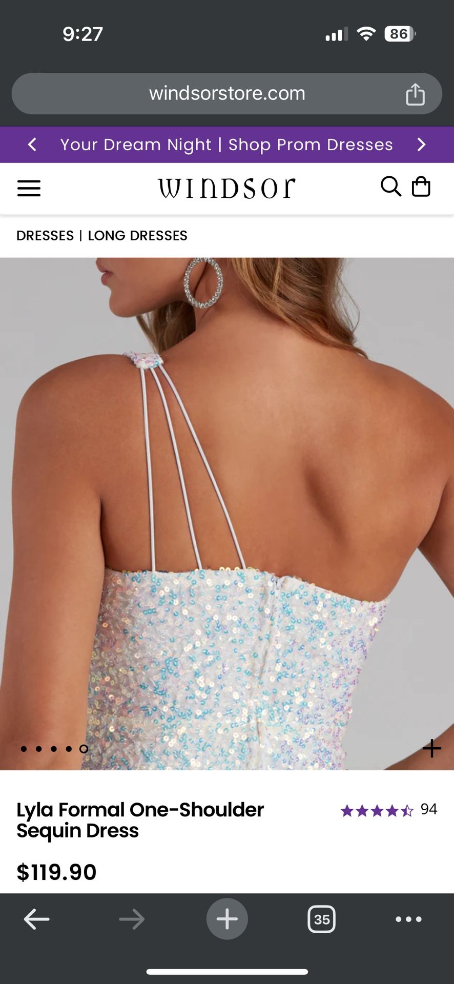 Windsor Lyla Formal One-Shoulder Sequin Dress for Sale in City Of Industry,  CA - OfferUp
