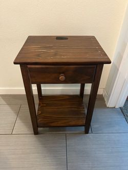 Nightstand with Built-In USB Chargers