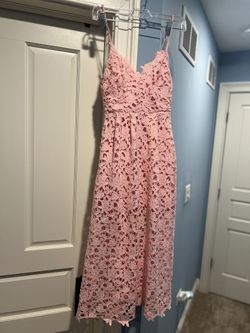 Pink Lace Summer Dress