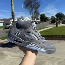 NIKE AIR JORDAN 5 WOLF GREY SIZE 10.5M 11M