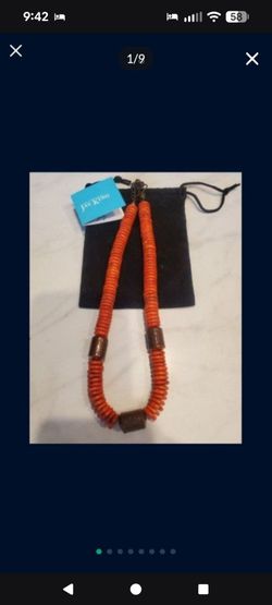 Coral and Copper Necklace