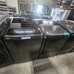 Samsung Set Top Washer And Dryer Black Stainless New 