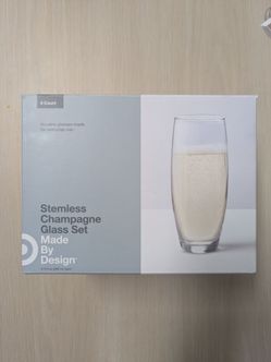 Stemless Champagne Glass set