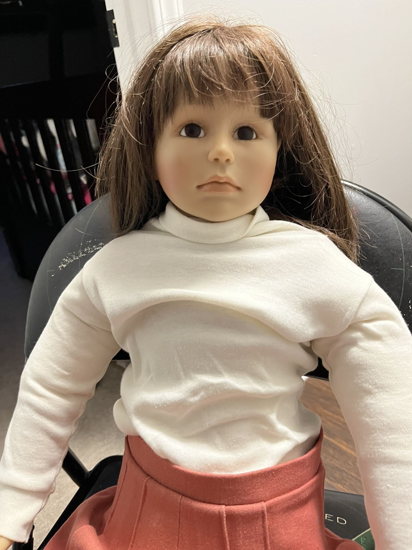 Vintage Large Brigitte Leman girl Artist Doll realistic collectible Rare Item