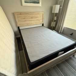 Queen Bed Frame And Hybrid Mattress