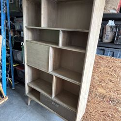 Tall Wooden Bookcase - Very Good Condition