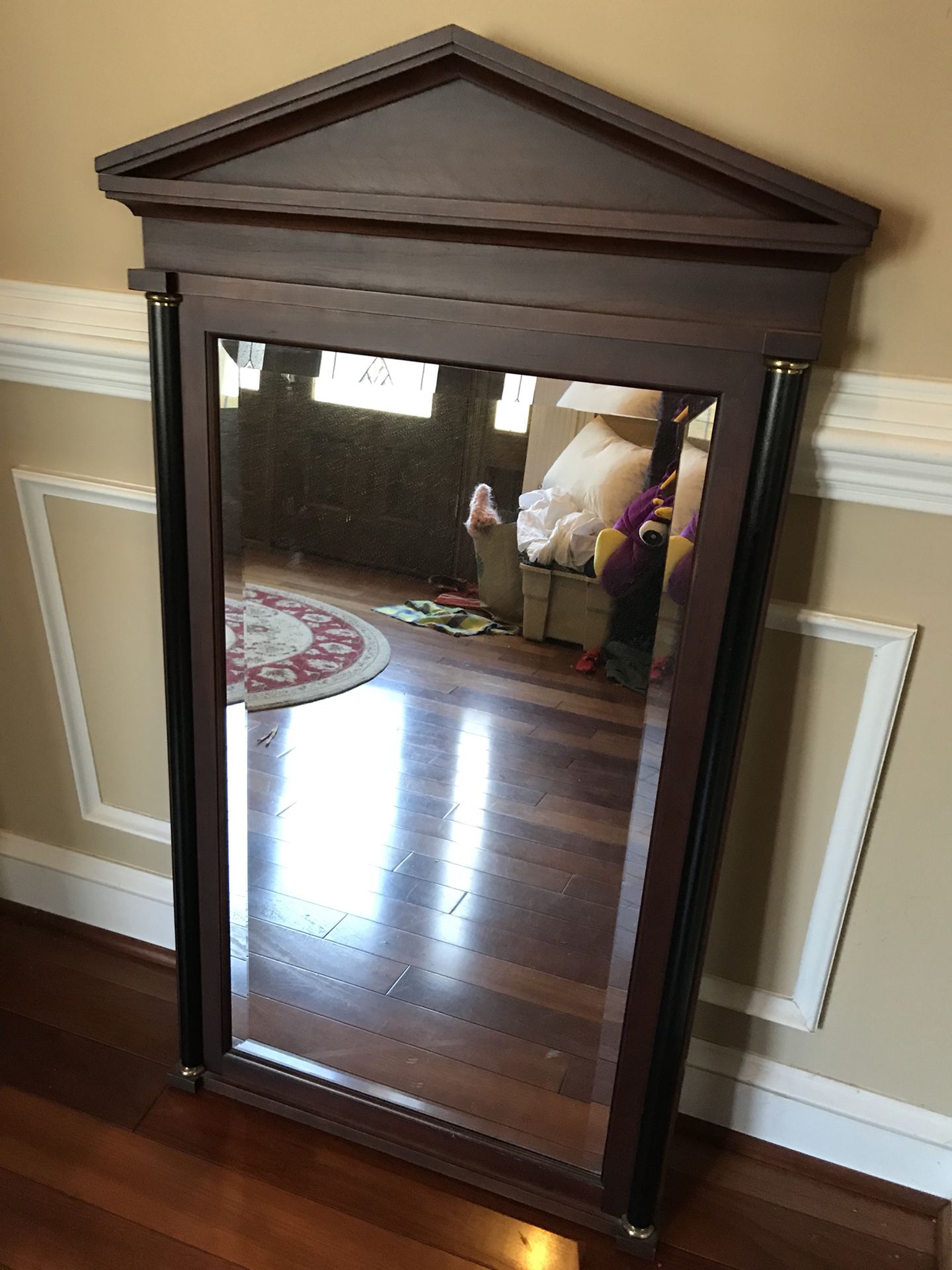 Framed cherry mirror