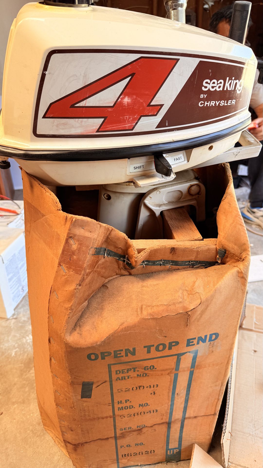 Vintage Sea King by Chrysler 4HP Outboard Motor w/ Original Box