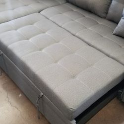 Reversible gray sofa chaise sectional