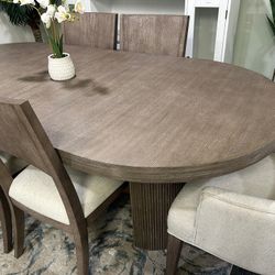 Furniture- 7 Pc Almond Dining Set- Frandlyn