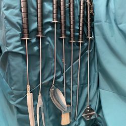 BBQ Tool Set -7 Piece - Unique Accessory Set