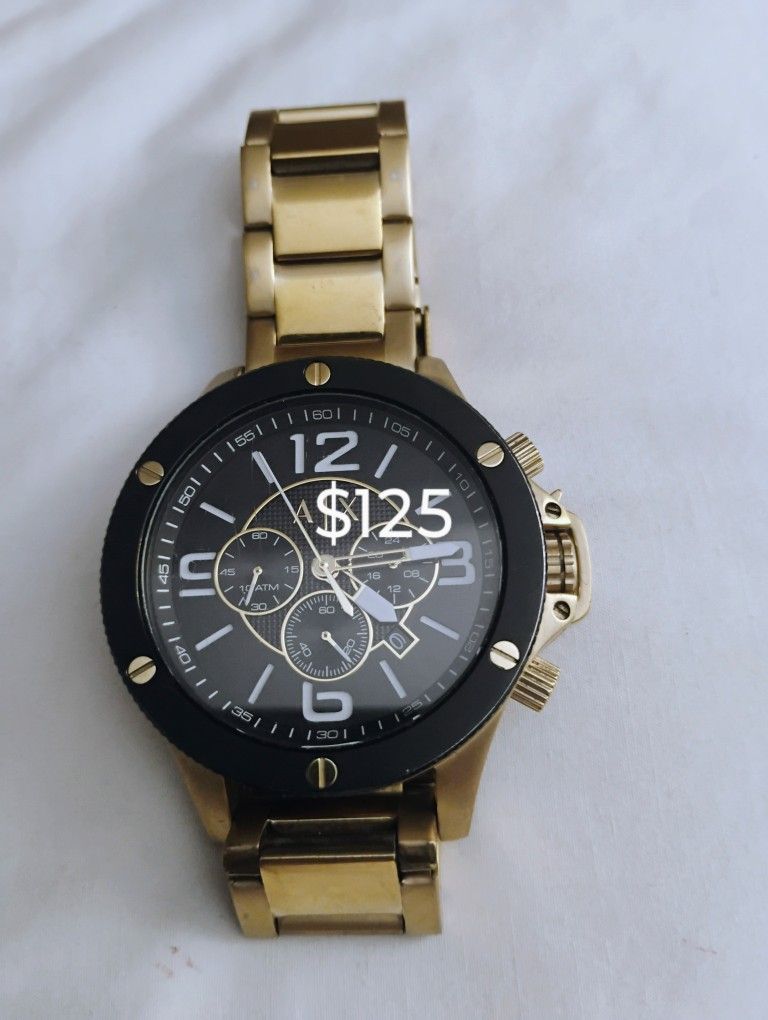 Armani Watch ,Gold Band Metal Bracket 