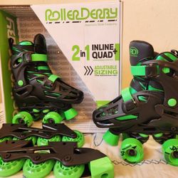 Roller Derby 2 In 1 Combo Quad and Inline Skates for kids 