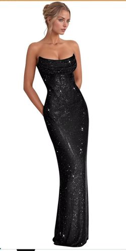 Black sequins dress