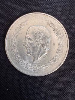 1953 cinco peso Mexico Hidalgo Silver Coin