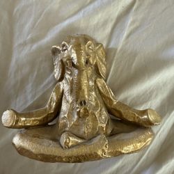 Sculpture Of Gold Elephant - Pier One